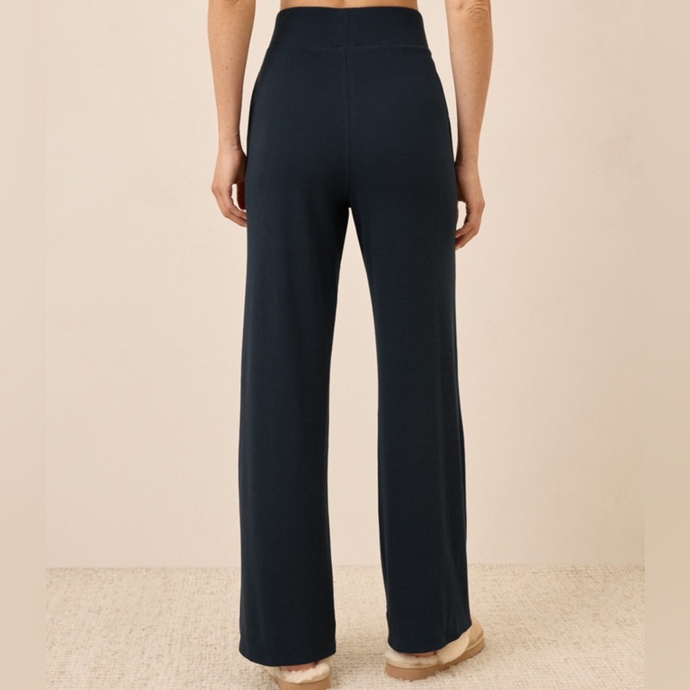 NWT Pact Organic Easy Rib Wide Leg Lounge Pant - Size Small - Picture 2 of 3